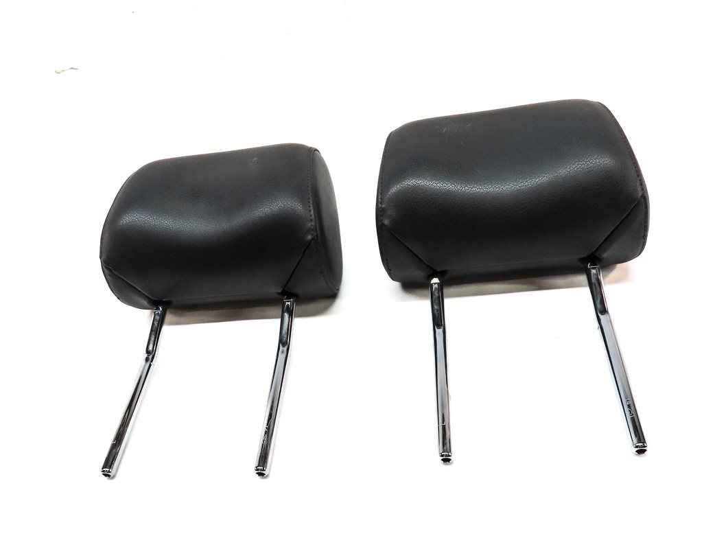 Thumbnail 2: 08-15 AUDI A3 A6 Q7 S6 (8P C7 4L) FRONT LEFT & RIGHT SEAT HEADREST SET-2 (Black)