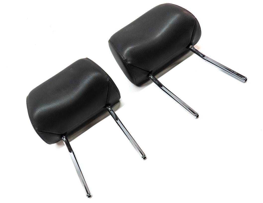 Thumbnail 3: 08-15 AUDI A3 A6 Q7 S6 (8P C7 4L) FRONT LEFT & RIGHT SEAT HEADREST SET-2 (Black)
