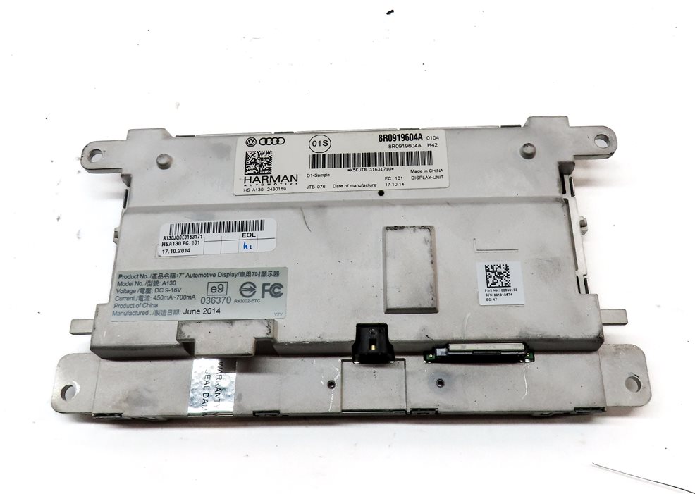 Thumbnail 6: 2013-2015 AUDI Q7 (4L) RADIO STEREO FRONT 7" INFORMATION MEDIA DISPLAY SCREEN