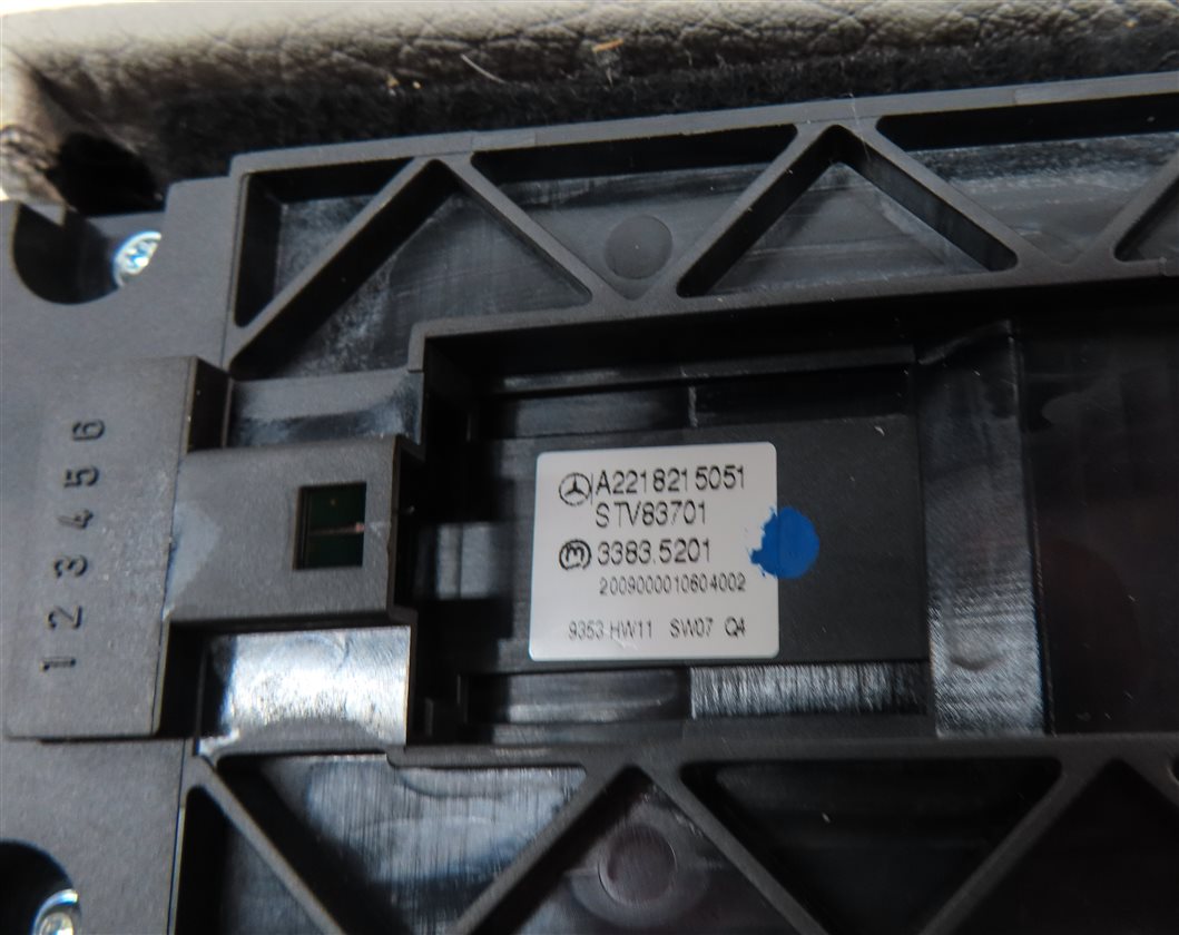 Thumbnail 6: 10 MERCEDES S400 (W221) FRONT LEFT DRIVER MASTER PFOLD TRUNK TRIM WINDOW  SWITCH