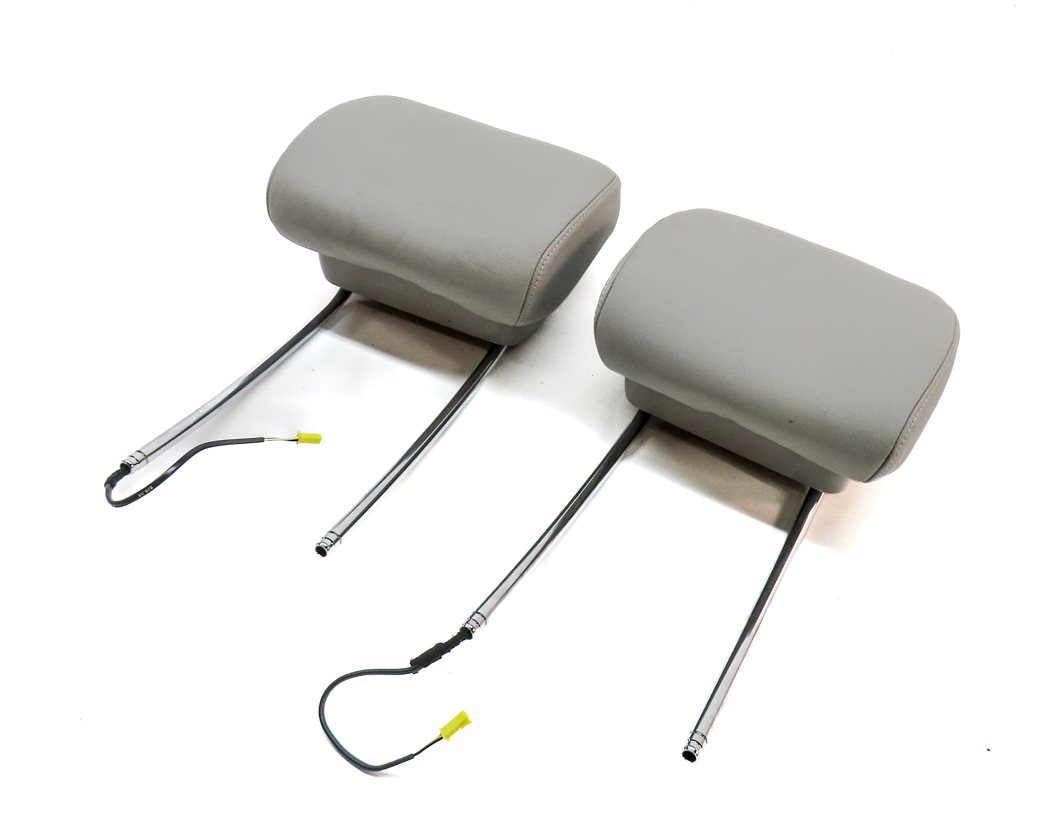 10-13 MERCEDES S CLASS W221 FRONT LEFT & RIGHT HEADREST HEAD REST SET (Gray)