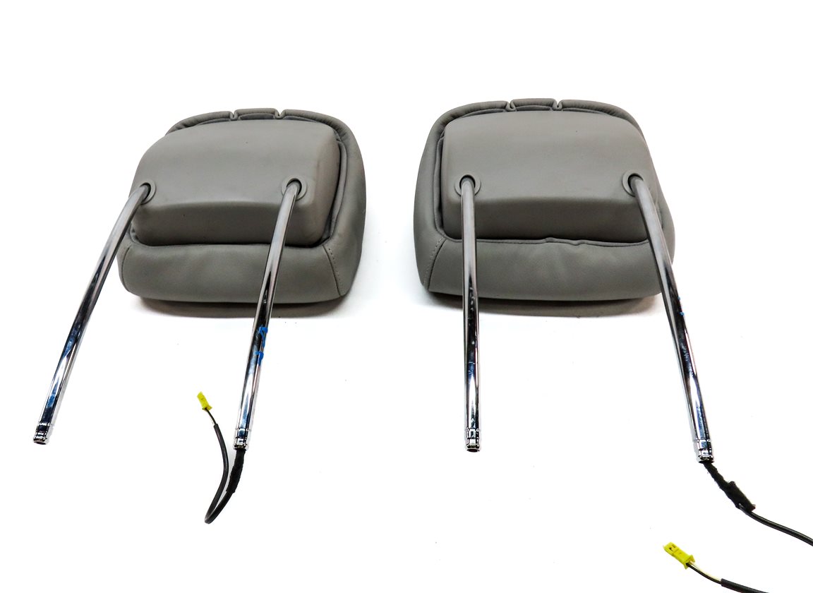 Thumbnail 6: 10-13 MERCEDES S CLASS W221 FRONT LEFT & RIGHT HEADREST HEAD REST SET (Gray)