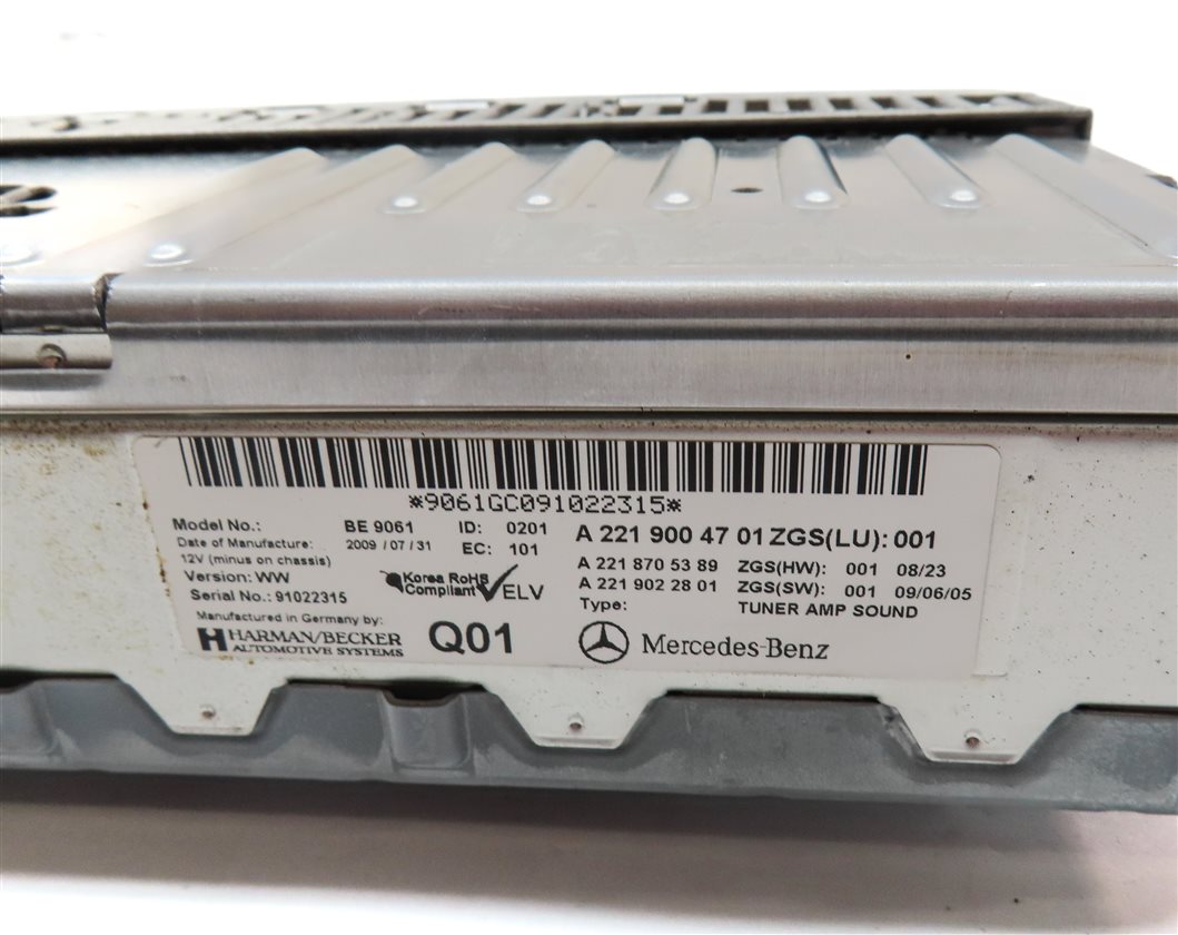 Thumbnail 4: 2010 MERCEDES S400 (W221) RADIO STEREO AUDIO SOUND SYSTEM AMP AMPLIFIER