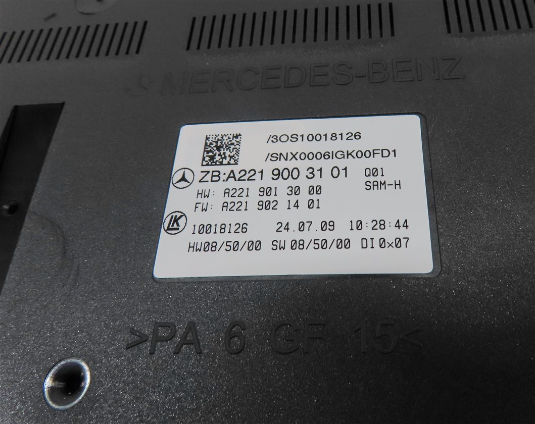 Thumbnail 4: 2010 MERCEDES S400 (W221) 3.5L HYBRID REAR SIGNAL ACQUISITION SAM CONTROL MODULE