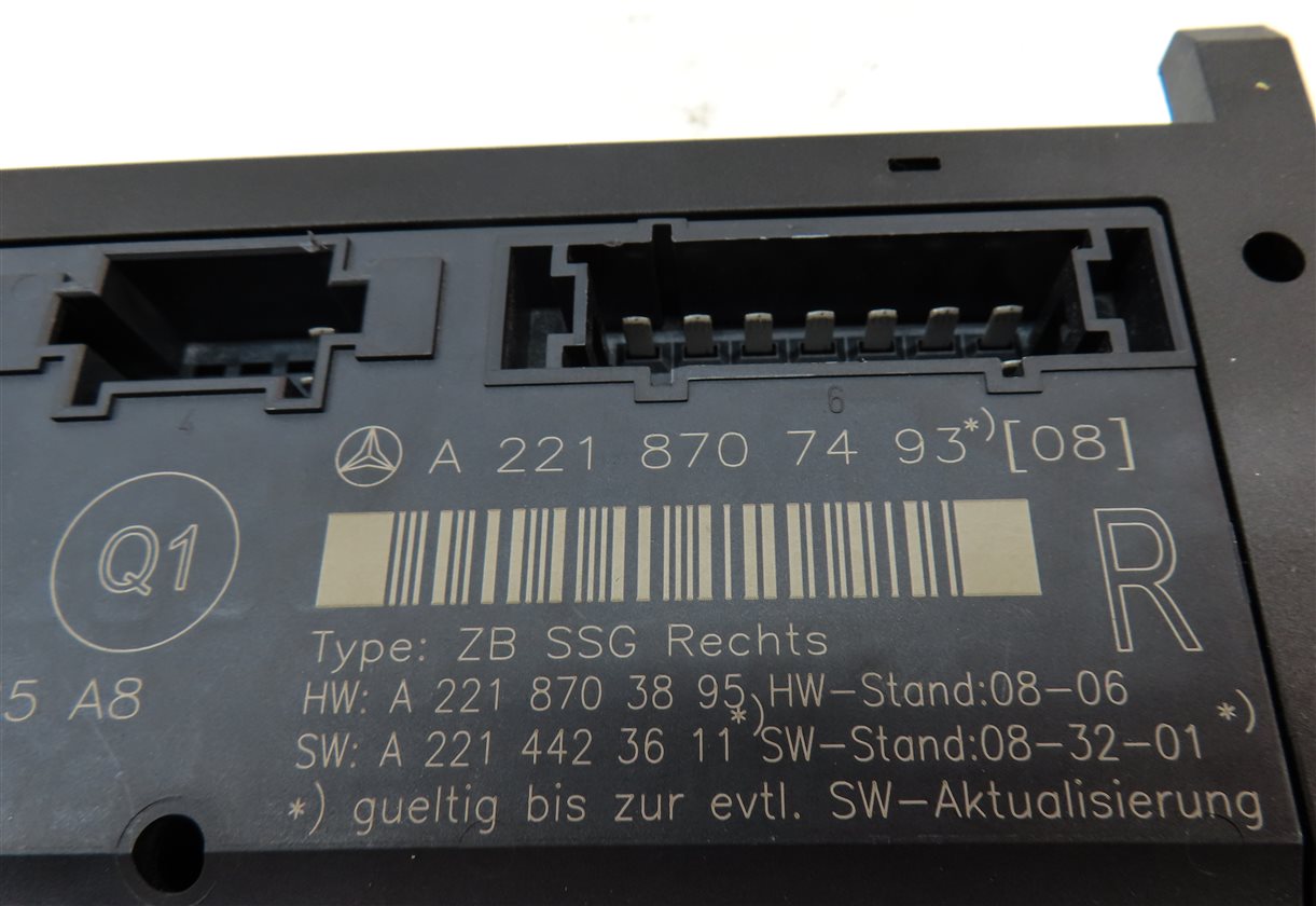 Thumbnail 4: 2010 MERCEDES S400 (W221) FRONT RIGHT PASSENGER SEAT CONTOUR CONTROL MODULE