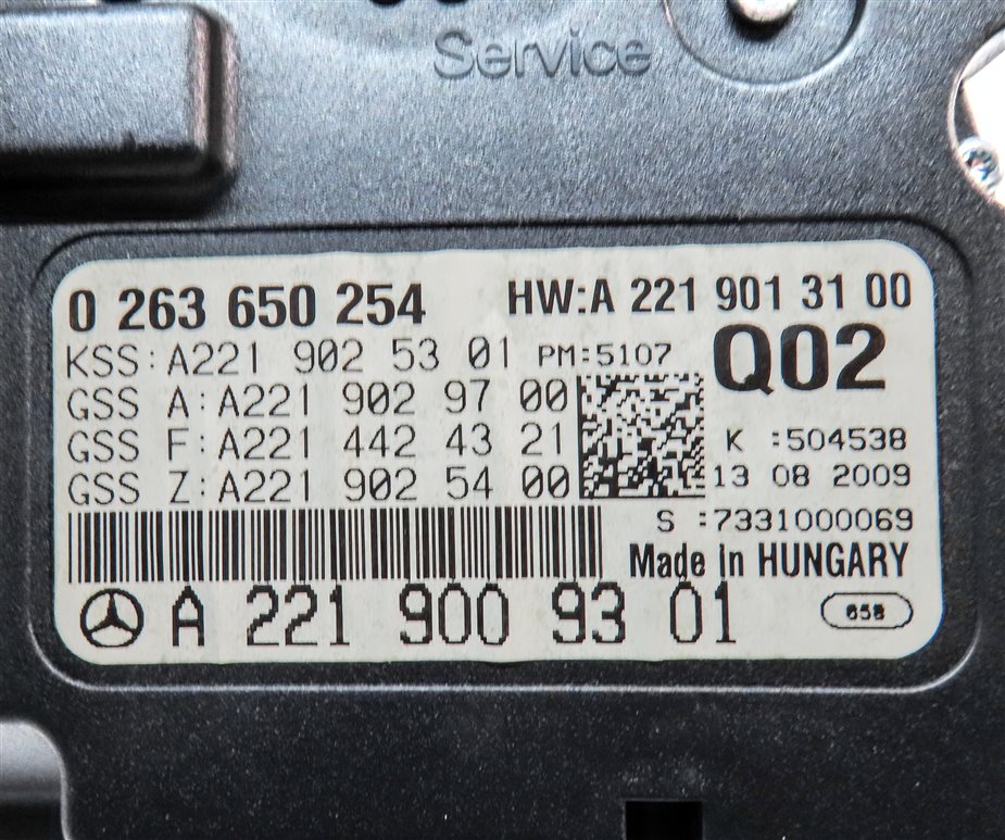 Thumbnail 7: 2010 MERCEDES CL550 S400 S450 S550 (W216 W221) SPEEDOMETER GAUGE CLUSTER (92k)