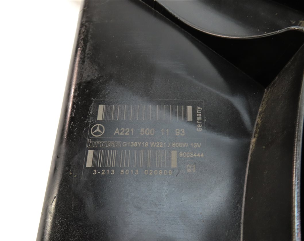 Thumbnail 6: 2009-2013 MERCEDES CL550 S350 S400 S450 S550 (W216 W221) RADIATOR COOLING FAN