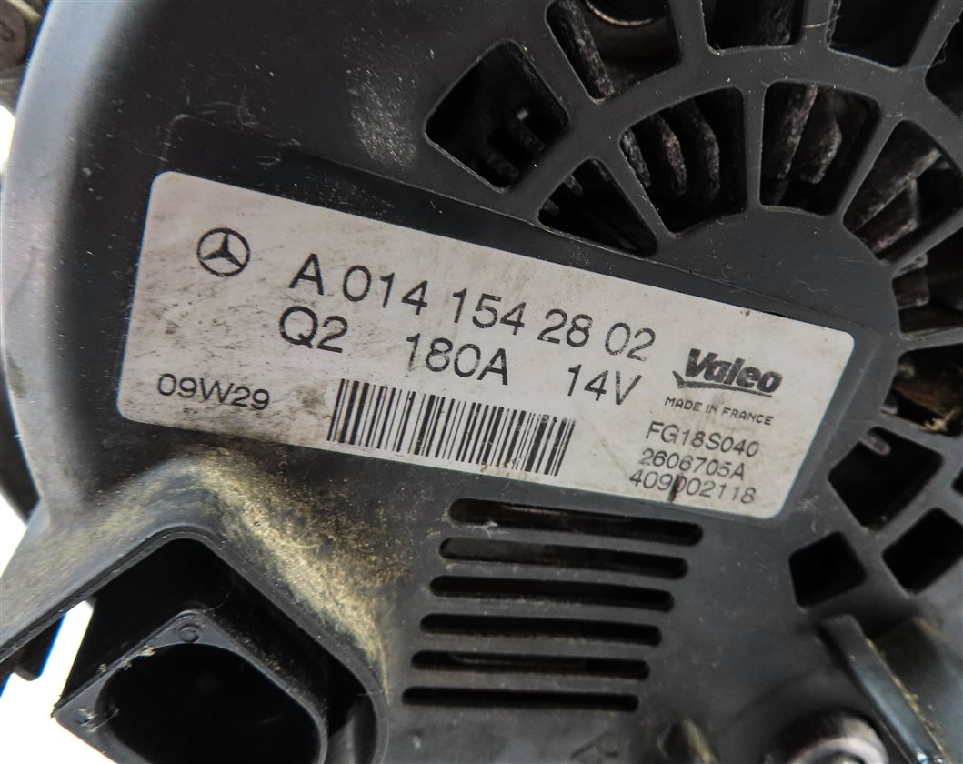 Thumbnail 6: 2010-2013 MERCEDES BENZ S400 (W221) HYBRID 3.5L ENGINE 180 AMP ALTERNATOR