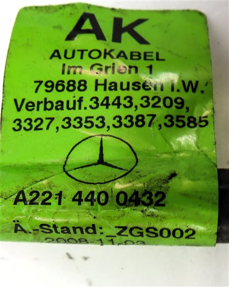 Thumbnail 11: 10 MERCEDES S400 (W221) 3.5L HYBRID (M272) ENGINE MOTOR WIRE WIRING HARNESS LOOM