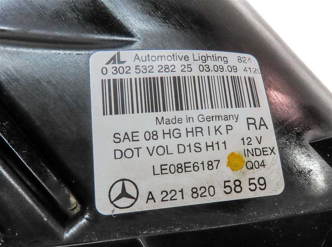 Thumbnail 10: 10-11 MERCEDES S-CLASS (W221) RIGHT PASSENGER Bi-XENON HID HEADLIGHT LIGHT LAMP