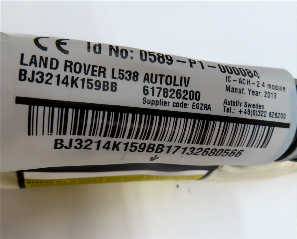 Thumbnail 5: 2012-2019 RANGE ROVER EVOQUE L538 4DR FRONT RIGHT PASSENGER SIDE CURTAIN AIRBAG