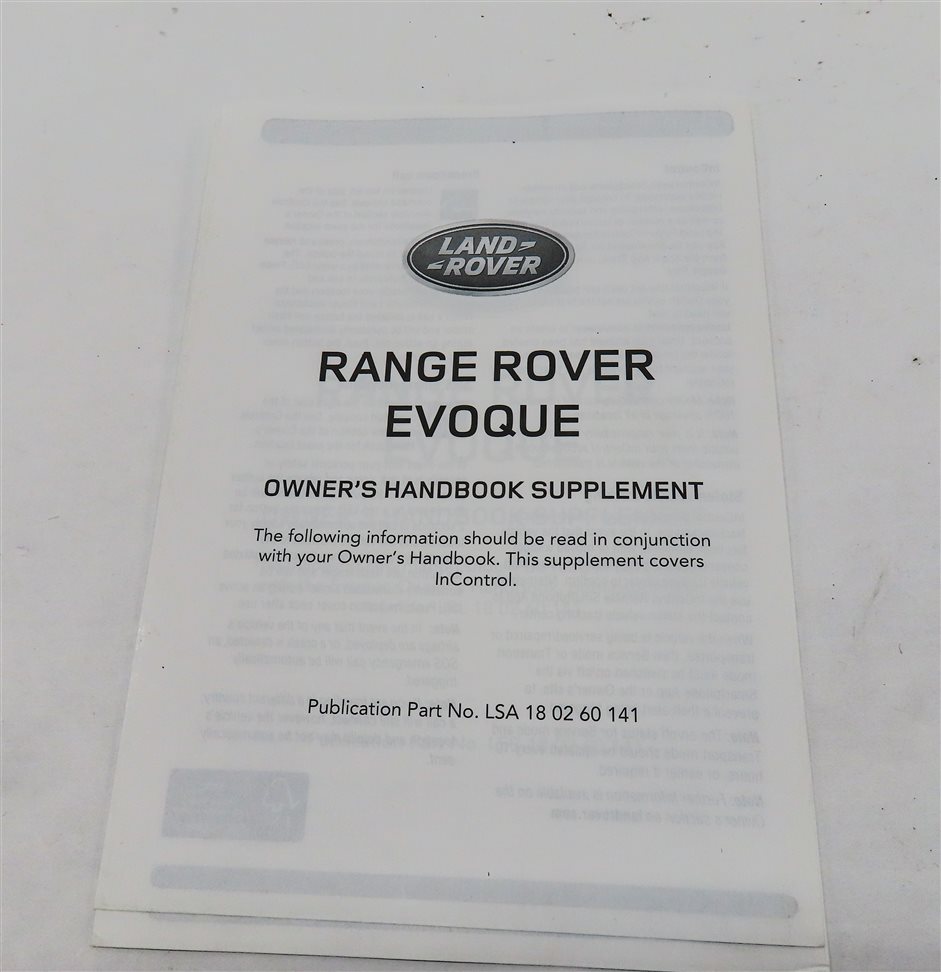 Thumbnail 4: 2014 RANGE ROVER EVOQUE (L538) OWNERS MANUAL SERVICE GUIDE SET w/ CASE