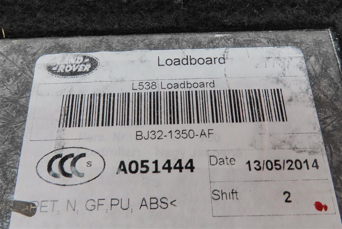 Thumbnail 7: 2014 RANGE ROVER EVOQUE (L538) REAR HATCH TRUNK SPARE TIRE COVER FLOOR (BLACK)
