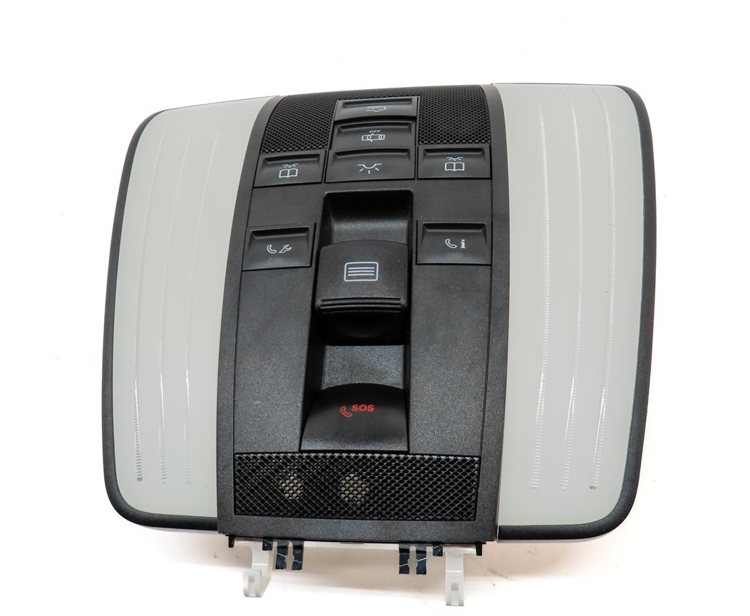 Thumbnail 2: 14 MERCEDES E350 W212 FRONT INTERIOR OVERHEAD DOME LIGHT LAMP w/SWITCHES (Black)