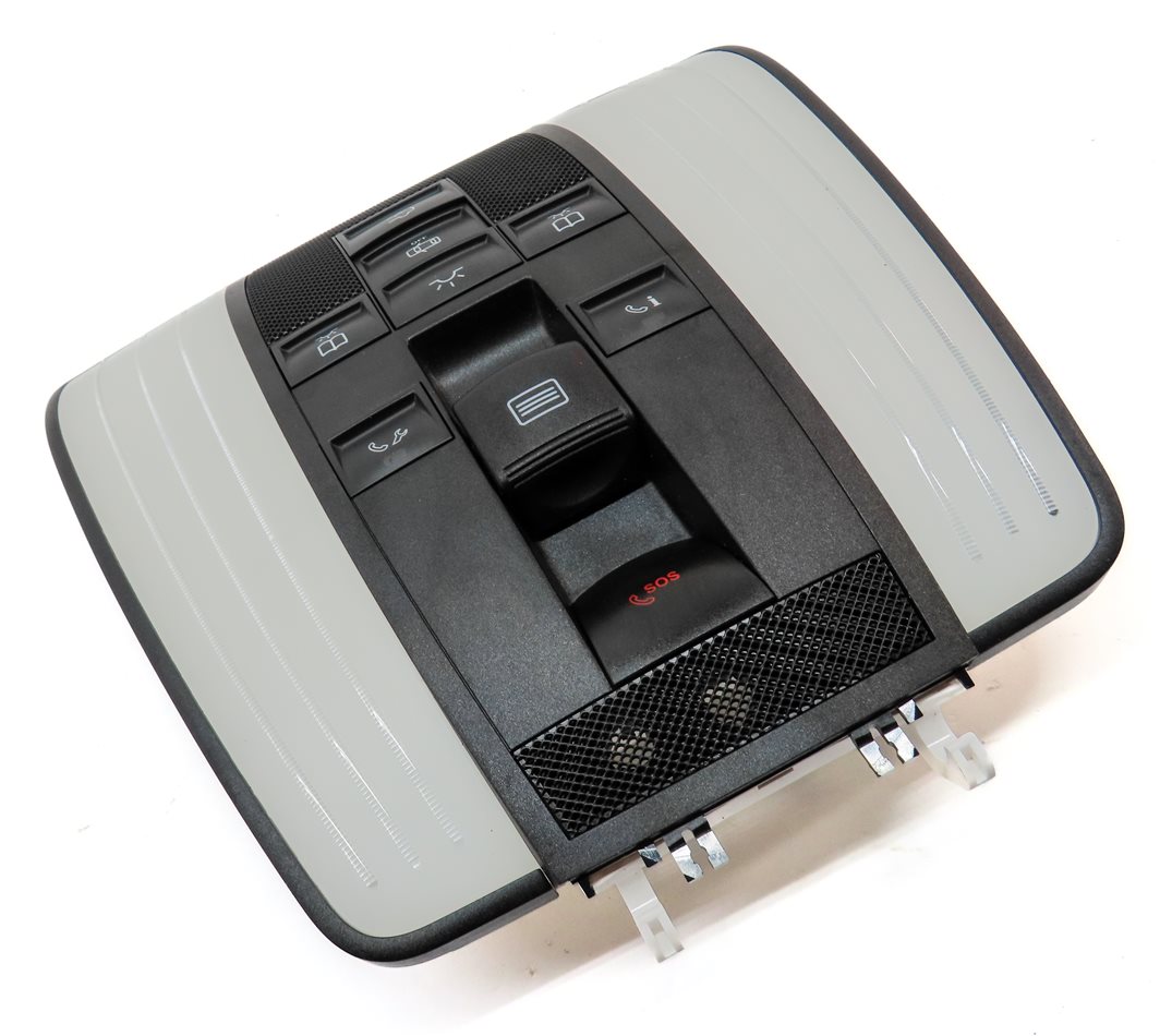 Thumbnail 3: 14 MERCEDES E350 W212 FRONT INTERIOR OVERHEAD DOME LIGHT LAMP w/SWITCHES (Black)