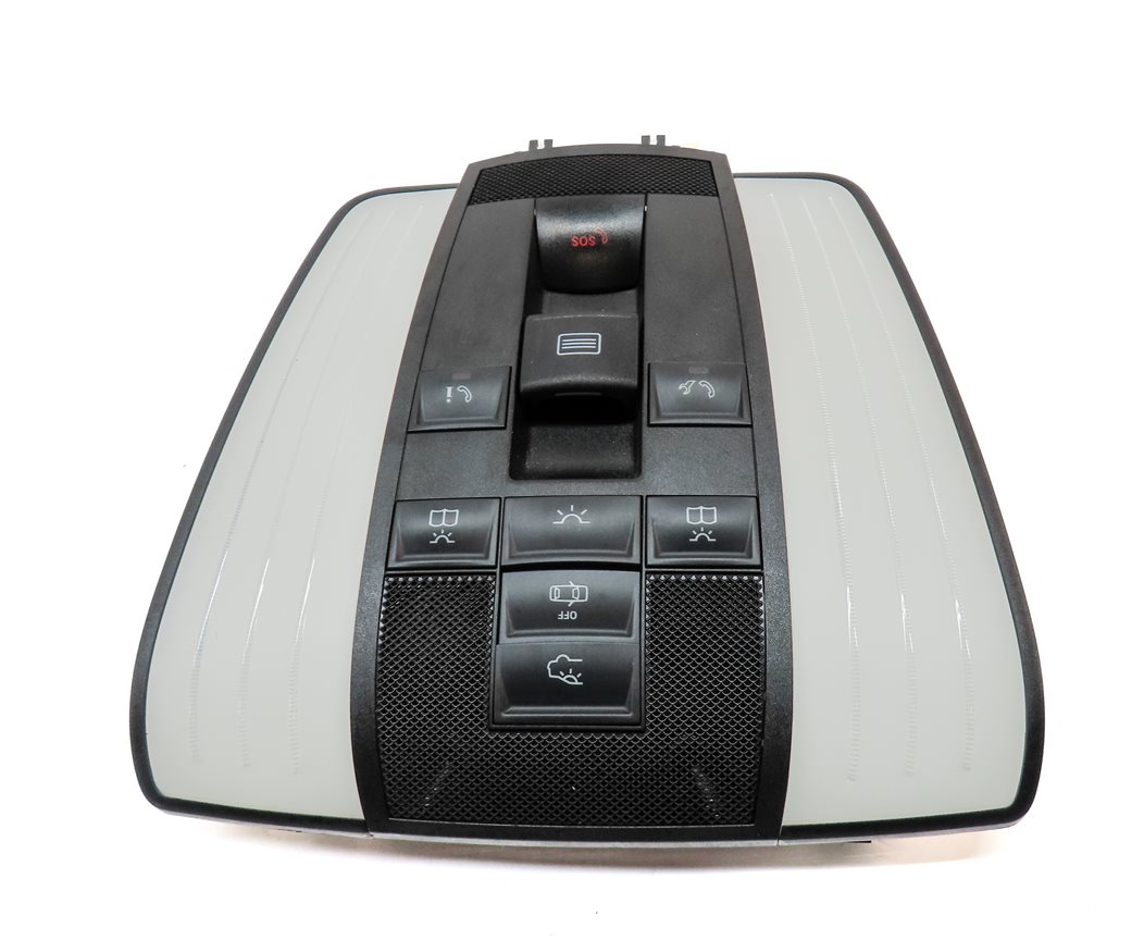 Thumbnail 4: 14 MERCEDES E350 W212 FRONT INTERIOR OVERHEAD DOME LIGHT LAMP w/SWITCHES (Black)