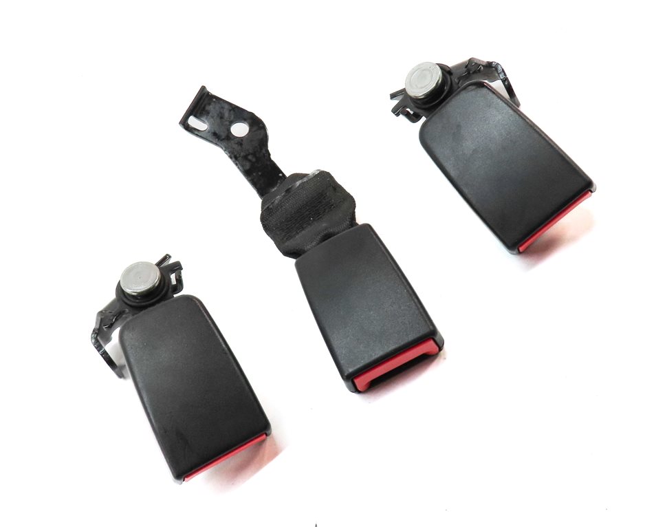 Thumbnail 3: 14 MERCEDES E350 W212 REAR LEFT CENTER RIGHT SEAT SEATBELT BUCKLE RECEIVER SET/3