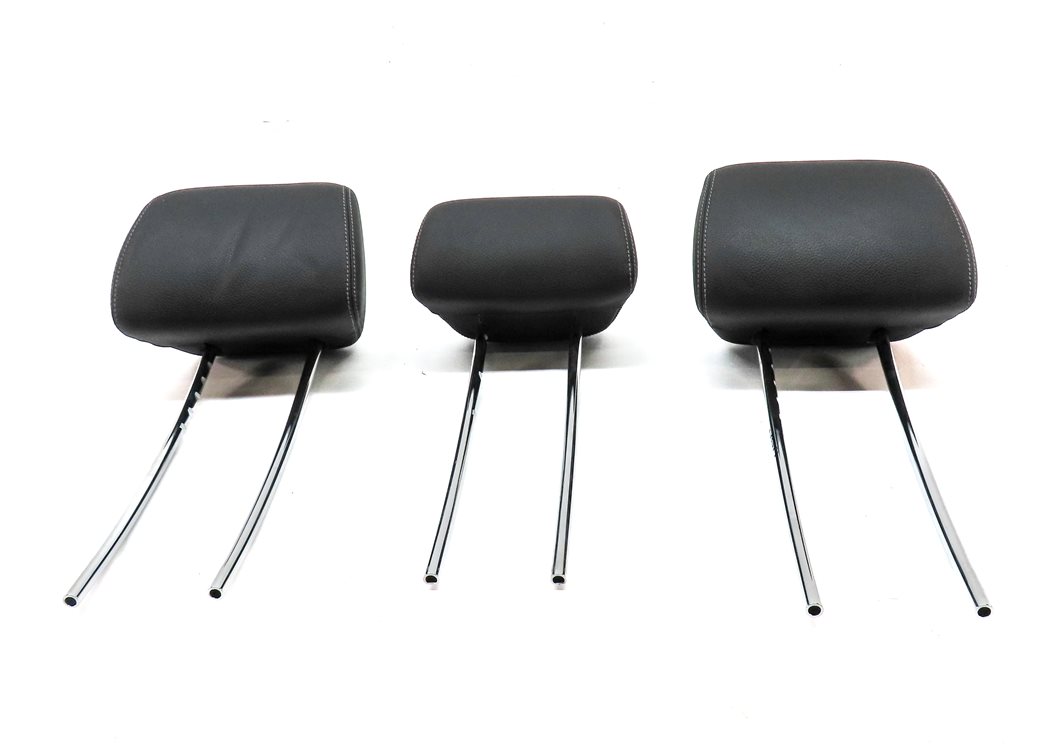 Thumbnail 2: 10-16 MERCEDES E CLASS W212 C207 REAR LEFT CENTER RIGHT HEADREST SET/3 (Black)