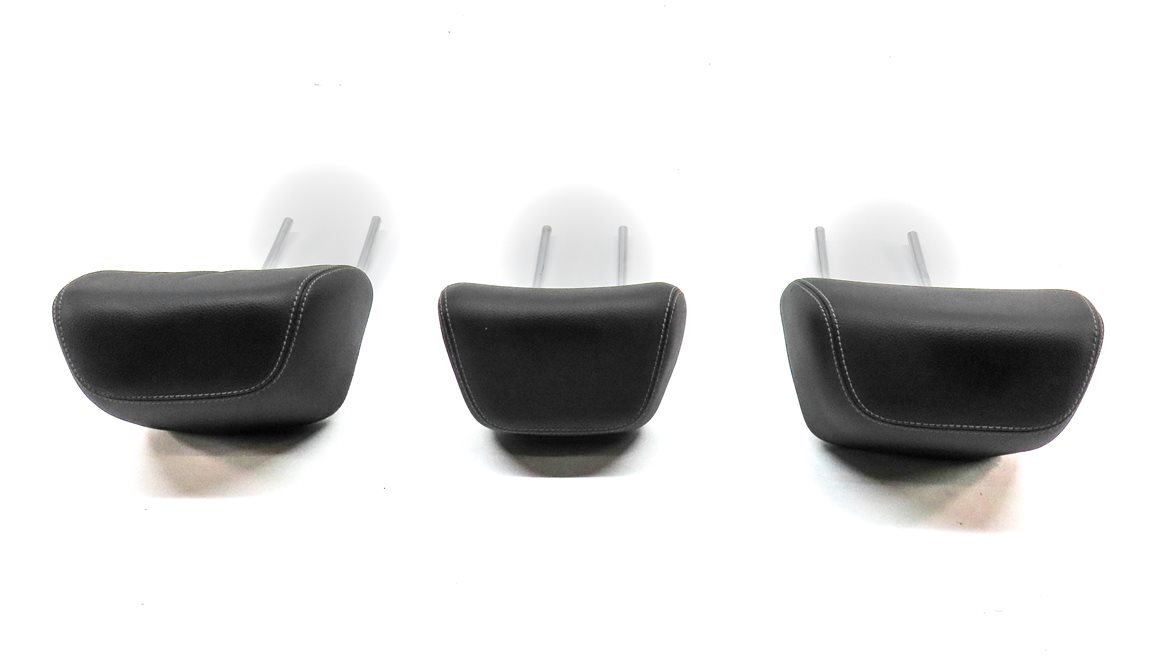 Thumbnail 4: 10-16 MERCEDES E CLASS W212 C207 REAR LEFT CENTER RIGHT HEADREST SET/3 (Black)