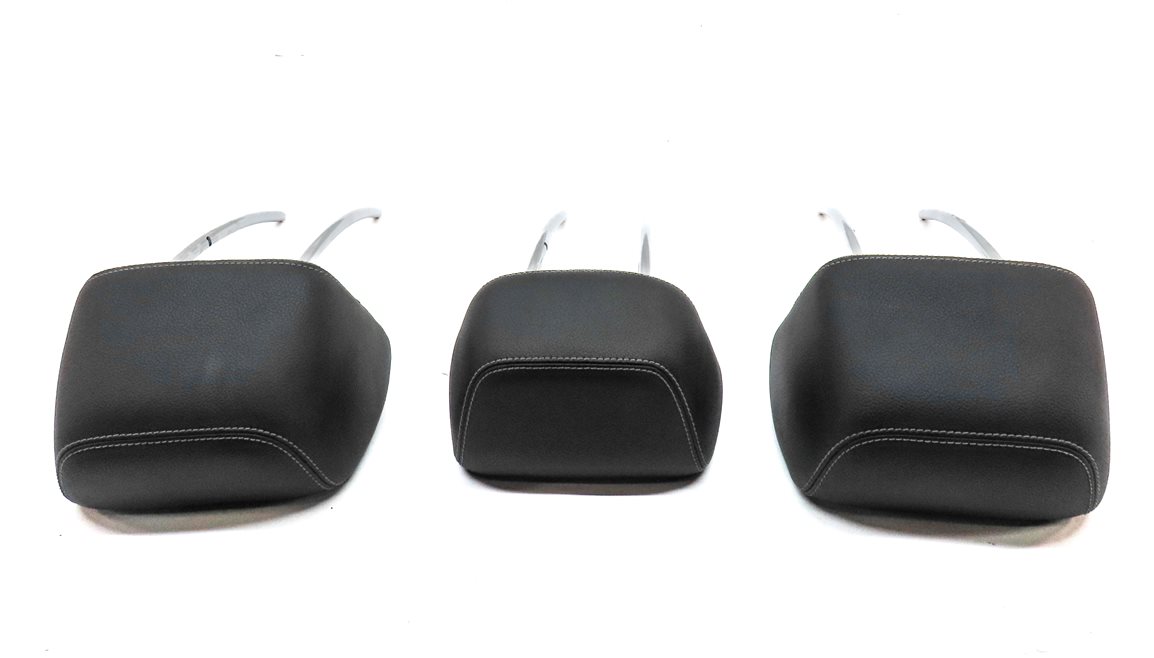 Thumbnail 5: 10-16 MERCEDES E CLASS W212 C207 REAR LEFT CENTER RIGHT HEADREST SET/3 (Black)