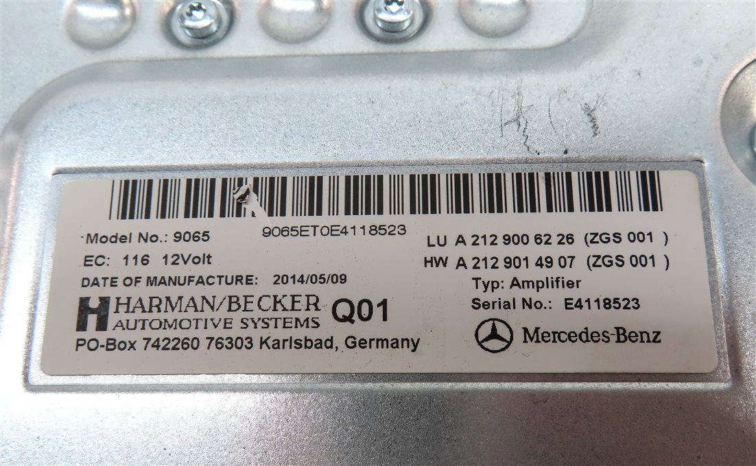 Thumbnail 5: 2012-2015 MERCEDES C E G GLK CLASS (W204 W212 X204 X463) BECKER AUDIO AMPLIFIER