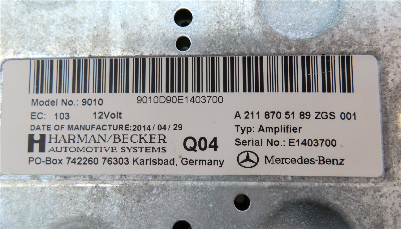 Thumbnail 5: 2014 MERCEDES E350 (W212) STEREO AUDIO SOUND SYSTEM SUBWOOFER AMPLIFIER AMP