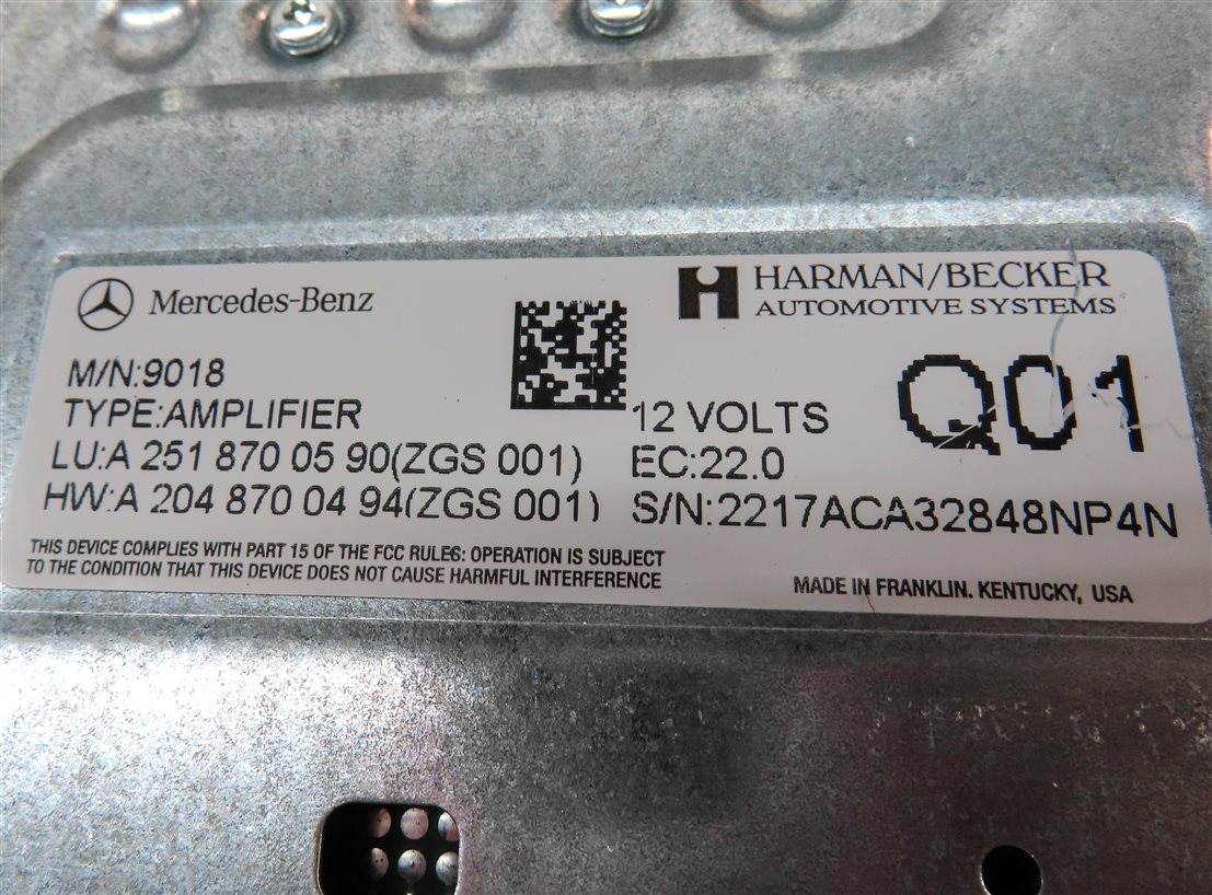 Thumbnail 5: 2009 MERCEDES ML320 (W164) RADIO STEREO AUDIO SOUND SYSTEM AMPLIFIER AMP