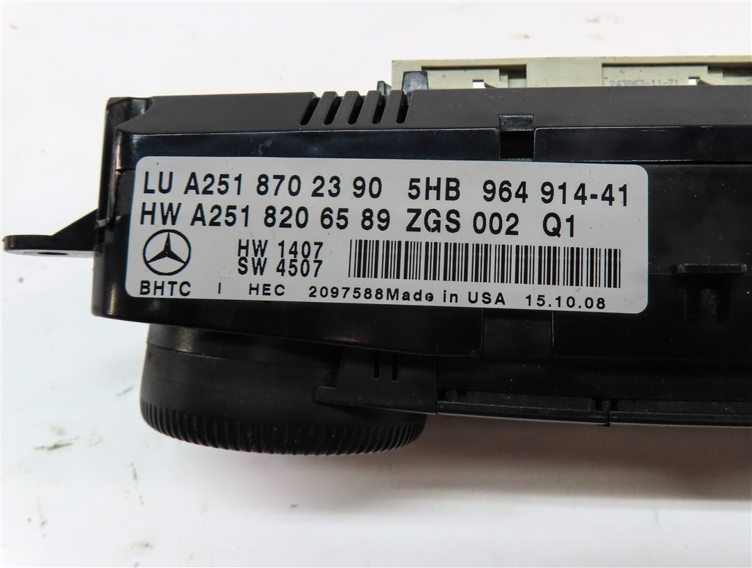 Thumbnail 6: 08-11 MERCEDES GL320 GL350 GL450 GL550 ML320 ML350 ML550 TEMPERATURE CONTROL