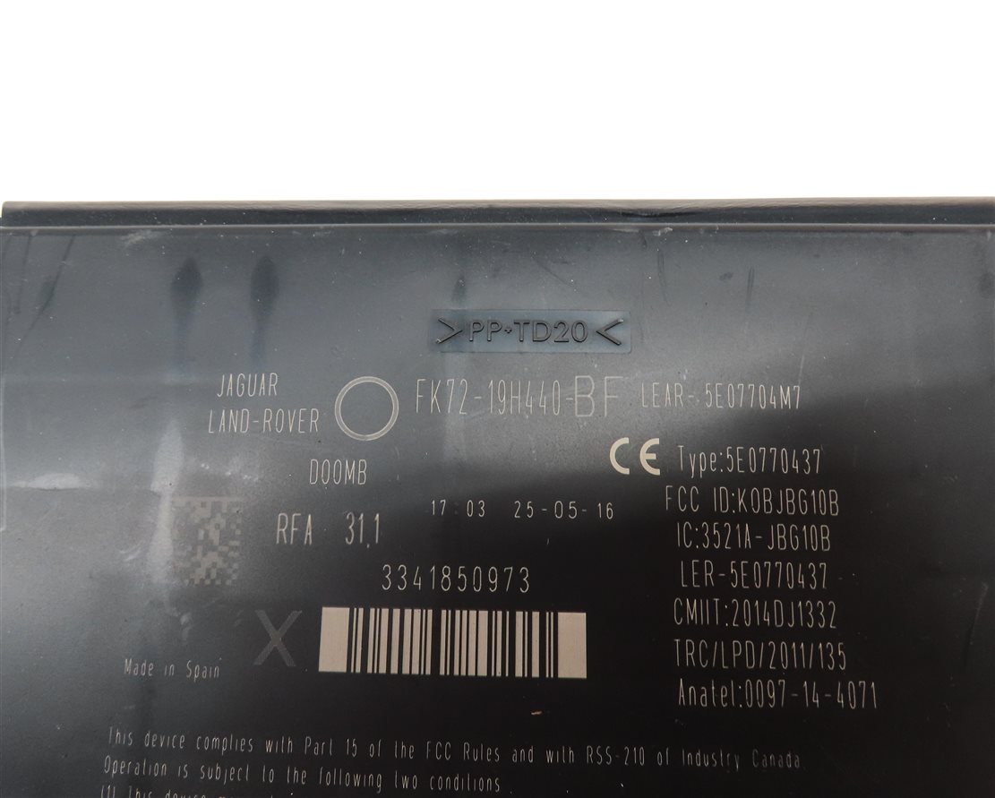 Thumbnail 14: 14 RANGE ROVER SPORT (L494) 3.0L SUPERCHARGED ENGINE IMMOBILIZER MODULE KEY SET
