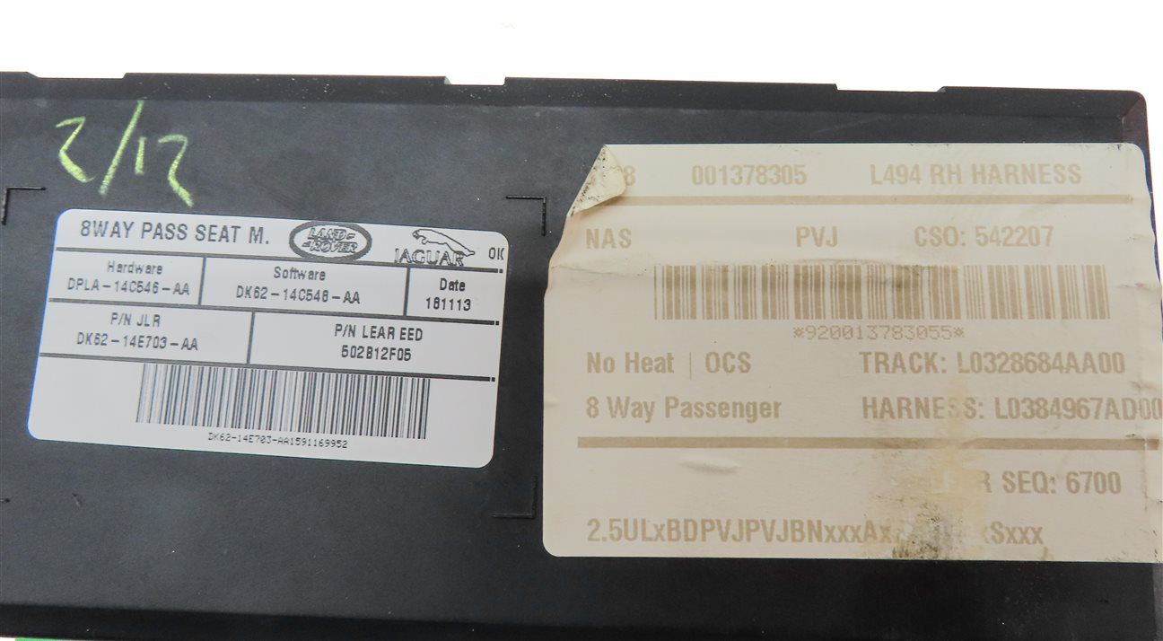 Thumbnail 4: 2014 RANGE ROVER SPORT (L494) FRONT RIGHT PASSENGER SEAT CONTROL MODULE