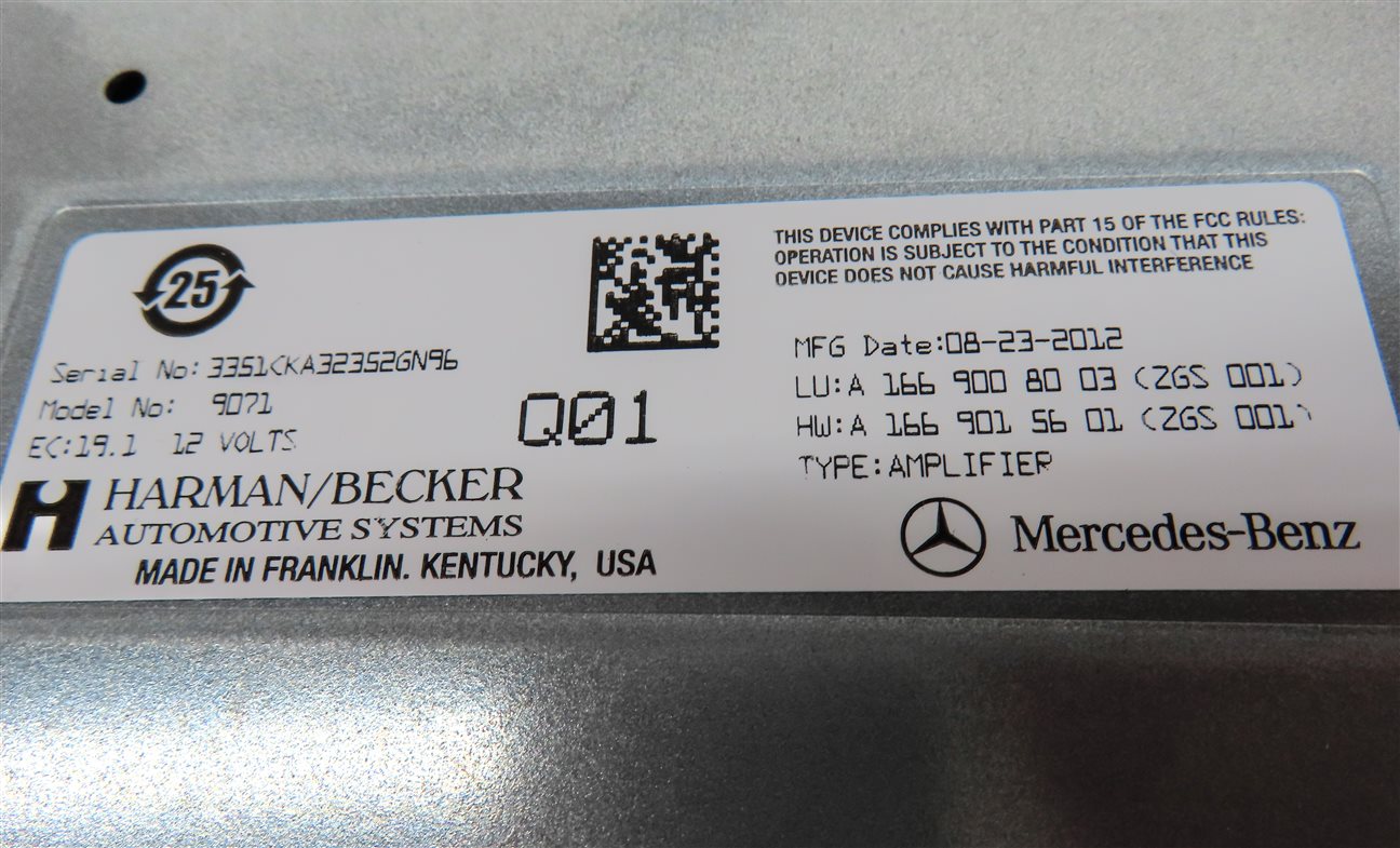 Thumbnail 5: 2013 MERCEDES ML550 (W166) RADIO STEREO AUDIO SOUND SYSTEM AMPLIFIER AMP