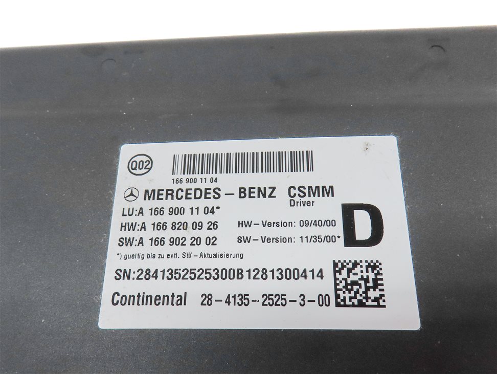 Thumbnail 4: 2013 MERCEDES ML550 (W166) FRONT LEFT DRIVER SEAT CONTROL MODULE