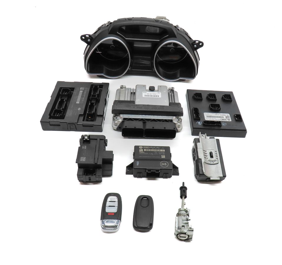 Thumbnail 3: 2013 AUDI A5 (B8 8T) 2.0L SPEEDOMETER BODY ENGINE MODULE & KEY SET BCM ECM ECU