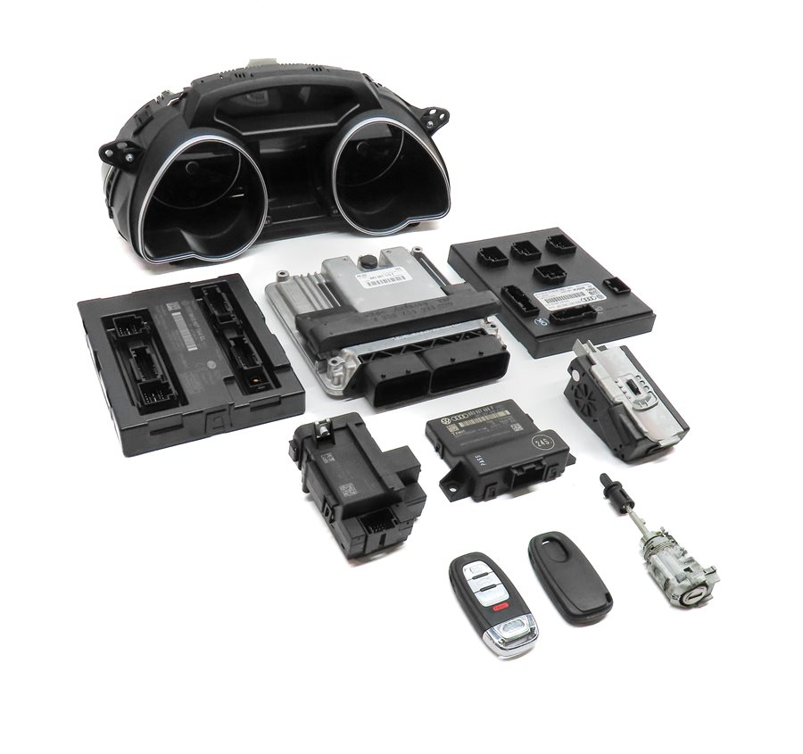Thumbnail 4: 2013 AUDI A5 (B8 8T) 2.0L SPEEDOMETER BODY ENGINE MODULE & KEY SET BCM ECM ECU