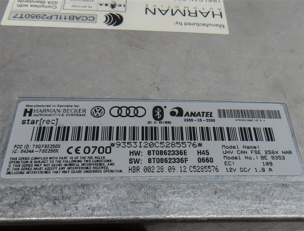Thumbnail 7: 2013 AUDI A5 (B8 8T) BLUETOOTH INTERFACE COMMUNICATION CONTROL MODULE
