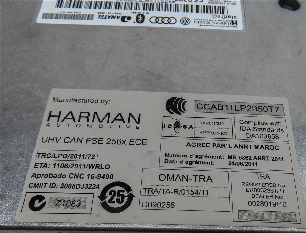 Thumbnail 8: 2013 AUDI A5 (B8 8T) BLUETOOTH INTERFACE COMMUNICATION CONTROL MODULE