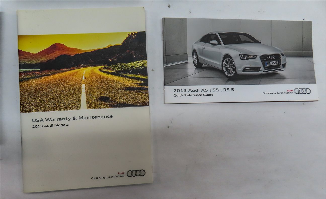 Thumbnail 2: 2013 AUDI A5 (B8 8T) 2.0L (CPMA) ENGINE OWNER'S MANUAL BOOKLET SET/5 w/ CASE