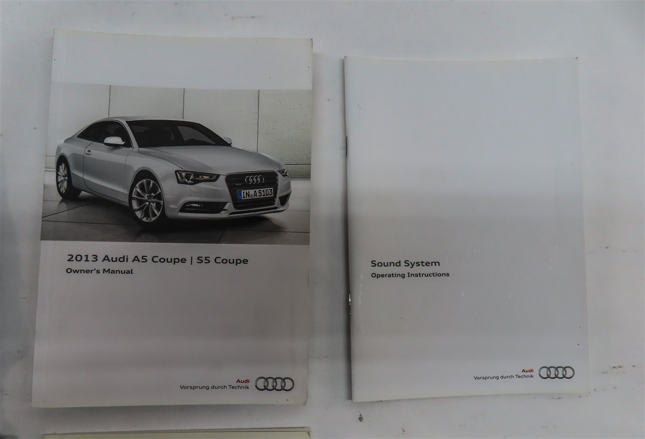Thumbnail 3: 2013 AUDI A5 (B8 8T) 2.0L (CPMA) ENGINE OWNER'S MANUAL BOOKLET SET/5 w/ CASE