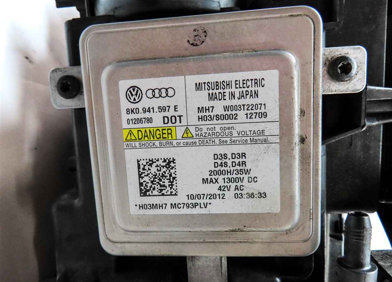 Thumbnail 7: 2013-2017 AUDI A5 S5 (B8 8T) RIGHT PASSENGER XENON HID HEADLIGHT LAMP (NON AFS)