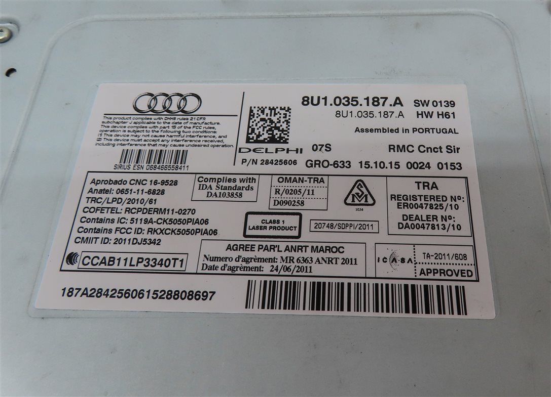 Thumbnail 7: 2016 AUDI Q3 (8U) AM / FM RADIO STEREO RECEIVER SD CARD MULTIMEDIA CD PLAYER