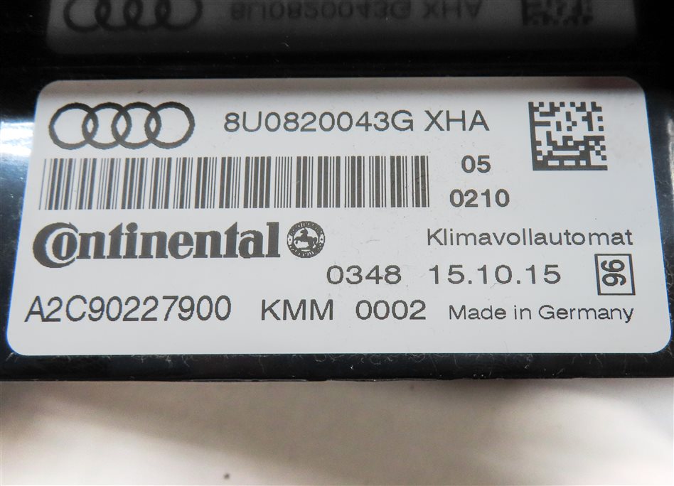 Thumbnail 7: 2015-2016 AUDI Q3 (8U) FRONT HEATER A/C TEMPERATURE CLIMATE CONTROL PANEL