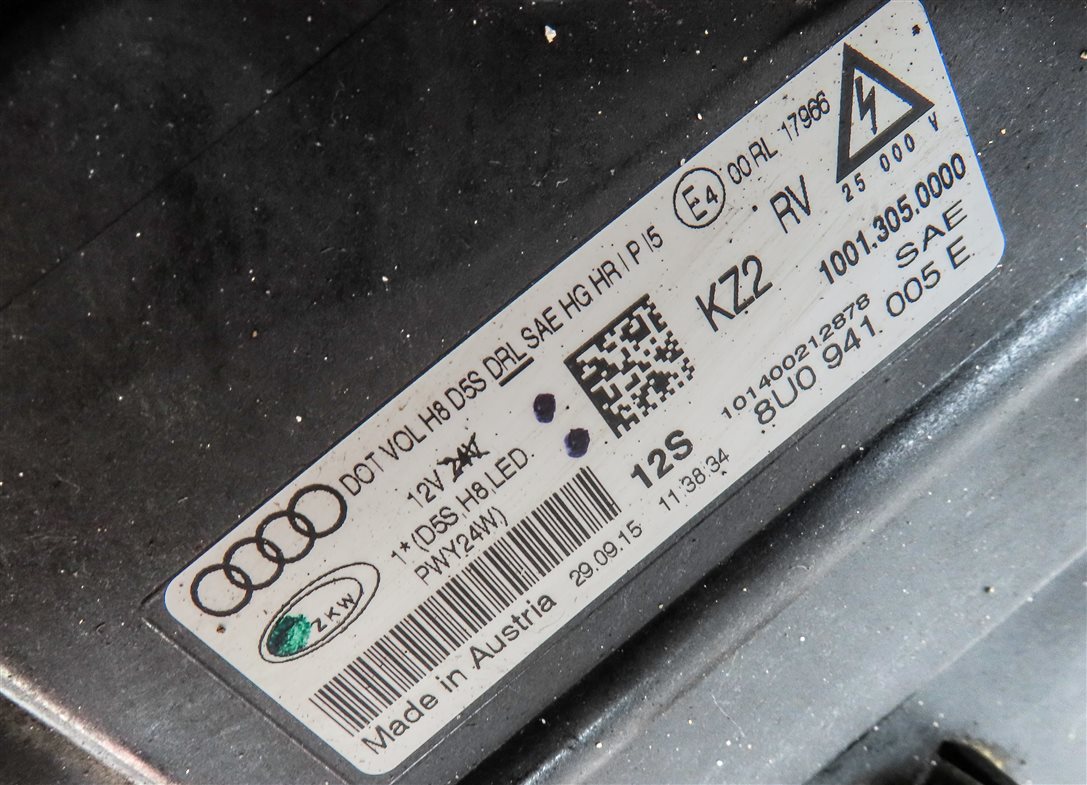 Thumbnail 8: 2016-2018 AUDI Q3 (8U) LEFT DRIVER HID XENON HEADLIGHT LIGHT LAMP (NON AFS)