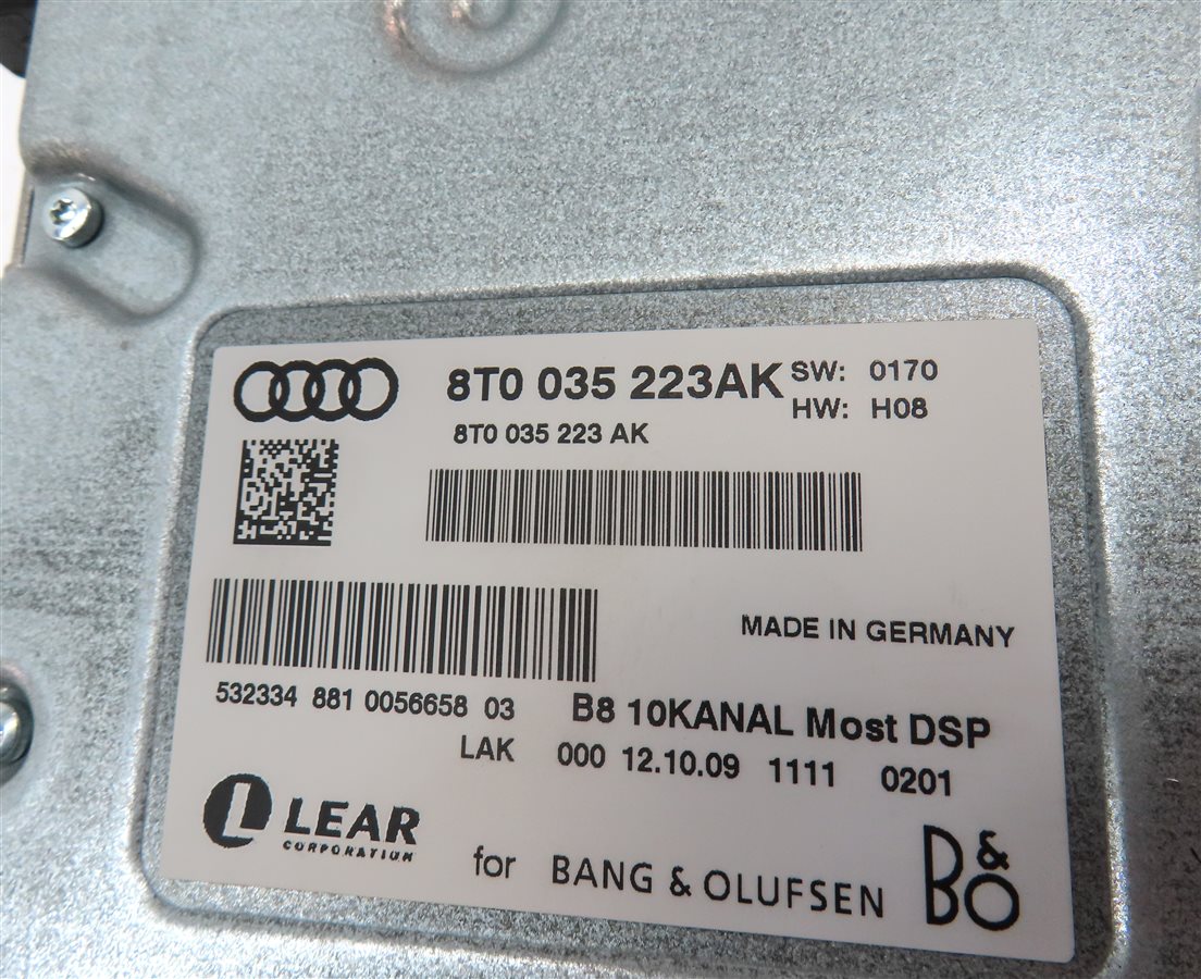 Thumbnail 5: 2011-2017 AUDI A4 Q5 S4 (B8 8R 8K) RADIO STEREO BANG & OLUFSEN AMP AMPLIFIER