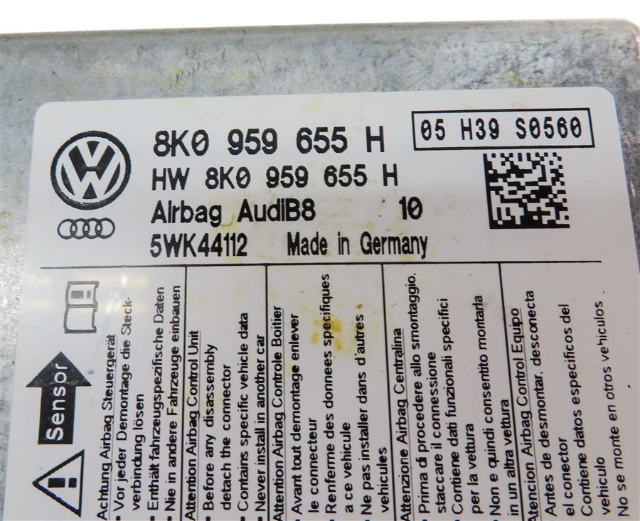 Thumbnail 4: 2010-2012 AUDI A5 S5 (B8 8T) SRS SAFETY CRASH BAG CONTROL MODULE