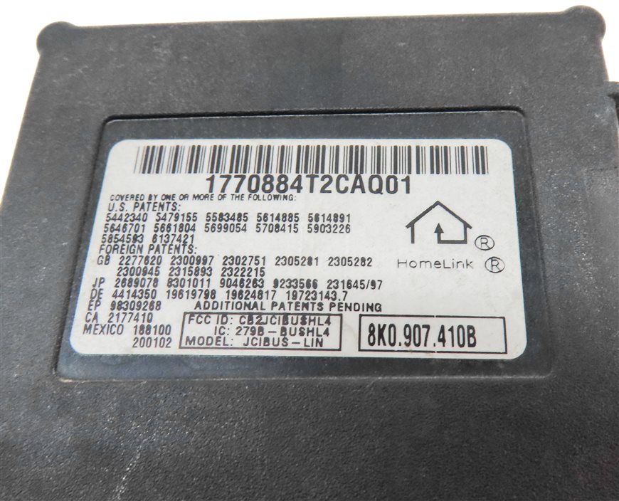 Thumbnail 6: 2010 AUDI S5 (B8 8T) HOMELINK GARAGE DOOR CONTROL MODULE
