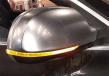 Thumbnail 2: 08-14 AUDI A5 S5 (B8 8T) RIGHT PASSENGER AUTODIM BLIND SPOT DOOR MIRROR ALUMINUM