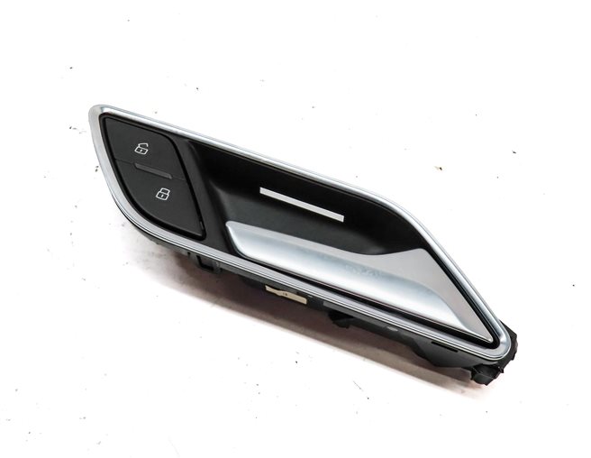 Thumbnail 1: 15-20 AUDI A3 S3 (8V) REAR RIGHT INTERIOR DOOR HANDLE w/ LOCK SWITCH BUTTON