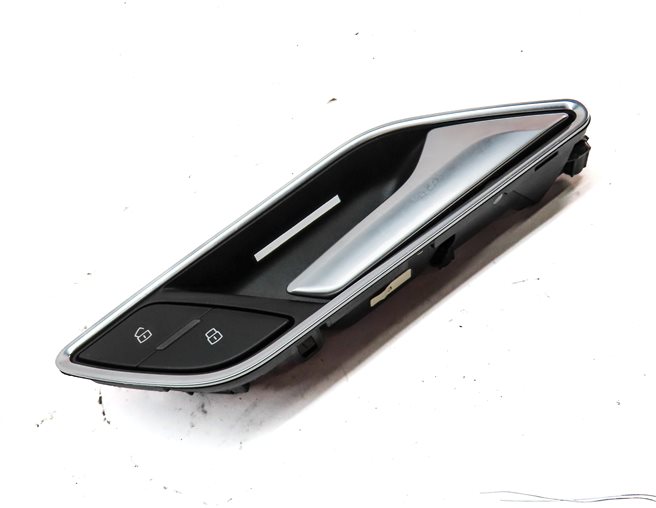 Thumbnail 3: 15-20 AUDI A3 S3 (8V) REAR RIGHT INTERIOR DOOR HANDLE w/ LOCK SWITCH BUTTON
