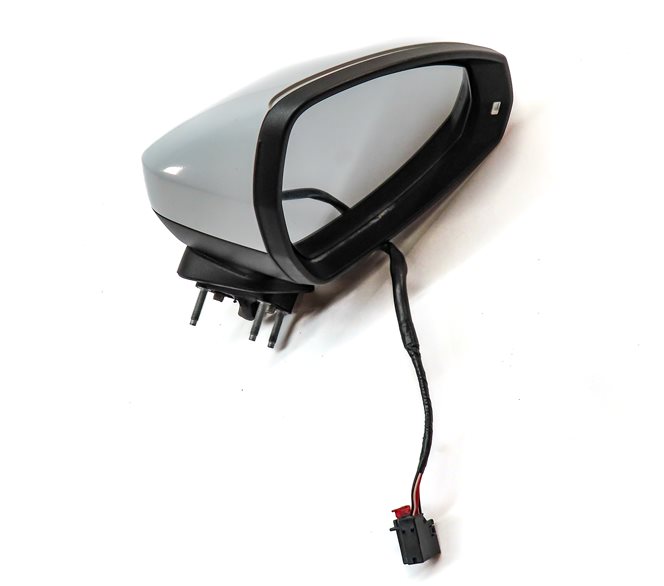 Thumbnail 4: 15-18 AUDI A3 S3 (8V) RIGHT PASSENGER MANUAL FOLD HEATED DOOR MIRROR (White)
