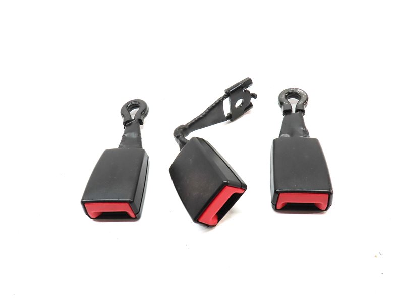 Thumbnail 2: 2012 AUDI Q5 B8 8R REAR LEFT RIGHT CENTER SEATBELT BUCKLE RECEIVER SET 3 (BLACK)